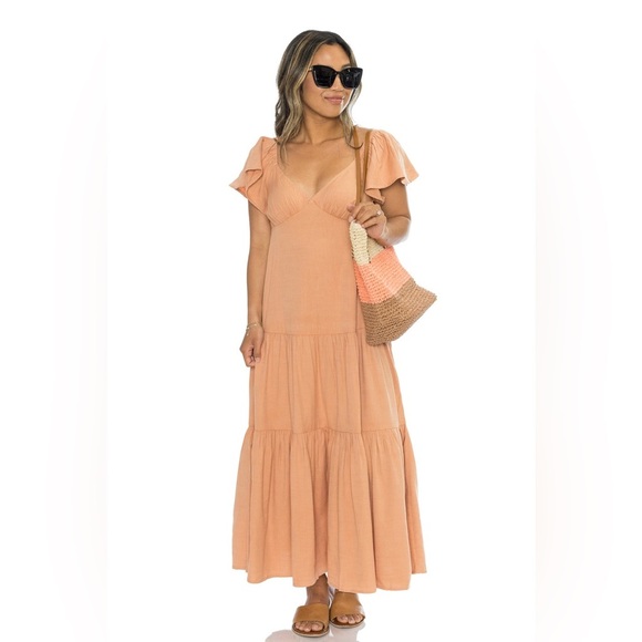 BILLABONG Elegant Peach Maxi Dress - Picture 4 of 5